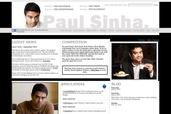 paulsinha.com site used Paul