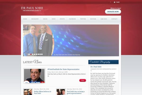 Candidate theme site design template sample