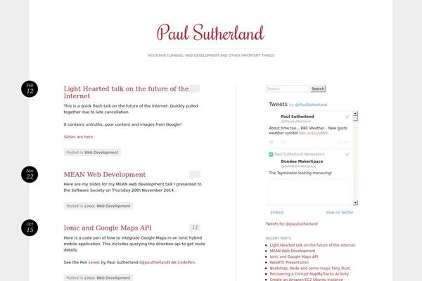 paulsutherland.net site used Reddle
