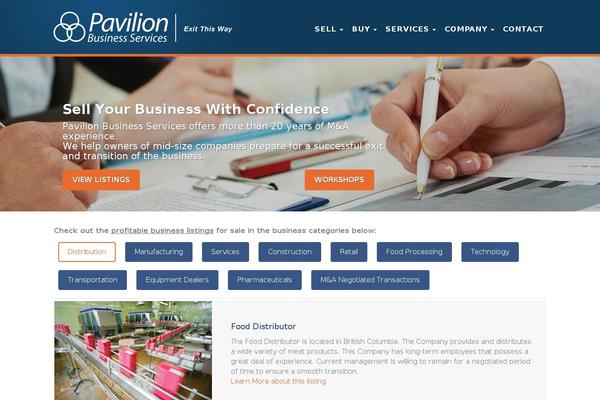 Pavilion theme site design template sample