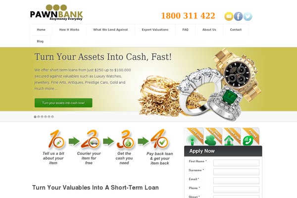 pawnbank.com.au site used Twentyonedesigns