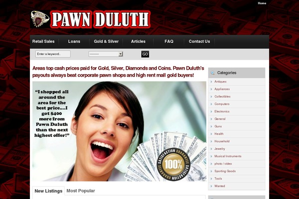 pawnduluth.com site used Classifiedstheme