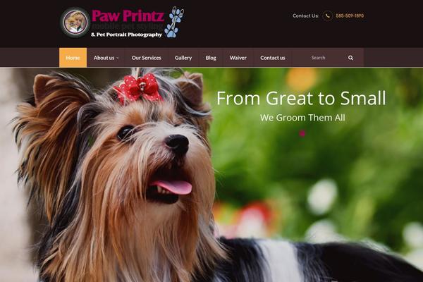 pawprintzmobilepetstyling.com site used Pets-grooming