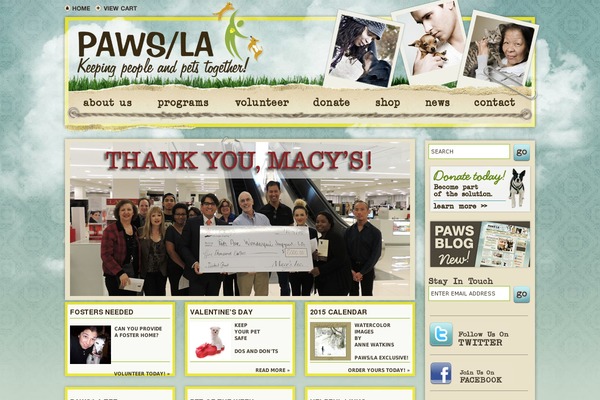 Paws theme site design template sample