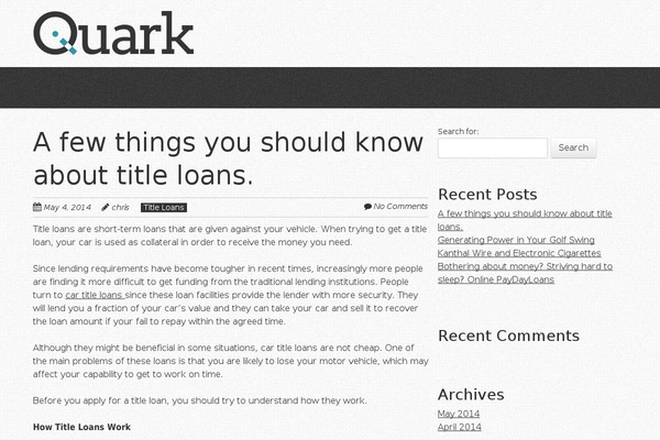 Quark theme site design template sample