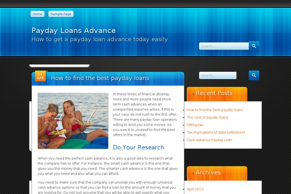 Bloxy Two theme site design template sample