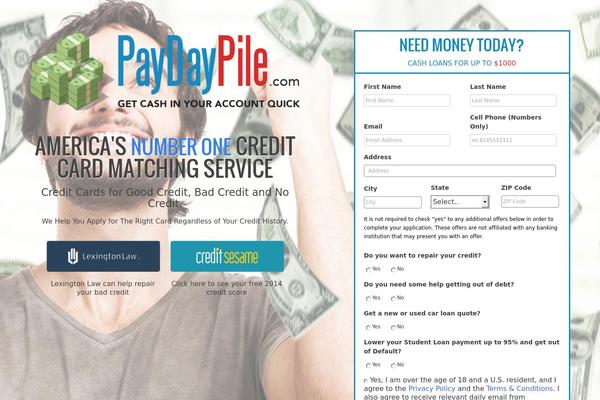 paydaypile.com site used Creditcardchest