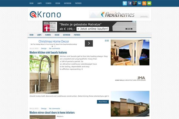Krono theme websites examples