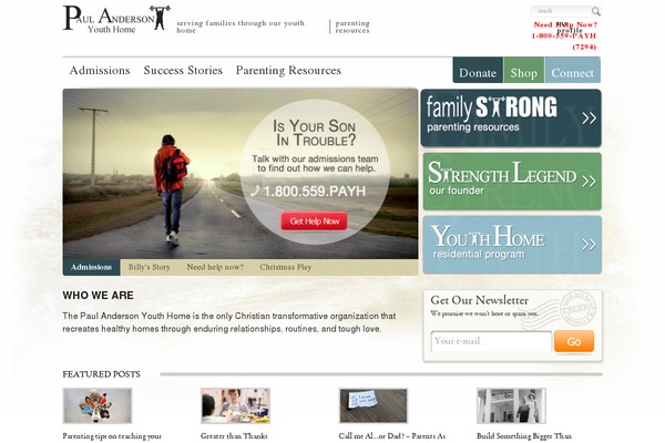 Site using Cool Timeline plugin