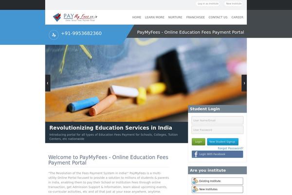 My College theme site design template sample