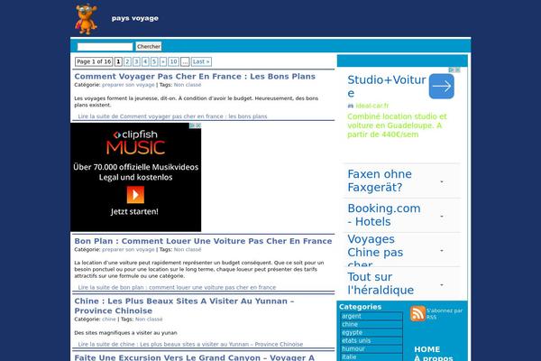 Voyage theme site design template sample