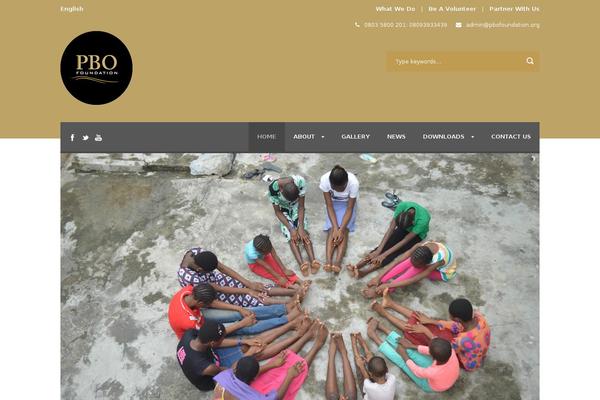 Charityhub-child theme site design template sample