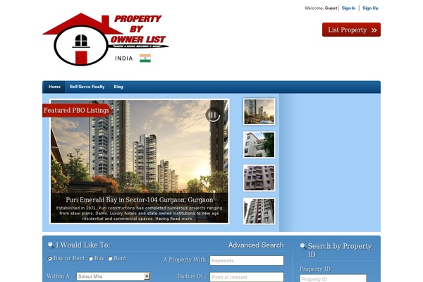 RealEstate theme site design template sample