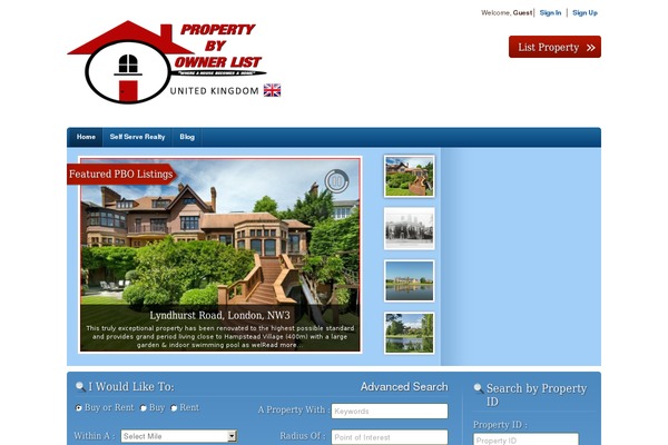 pbolist.co.uk site used RealEstate