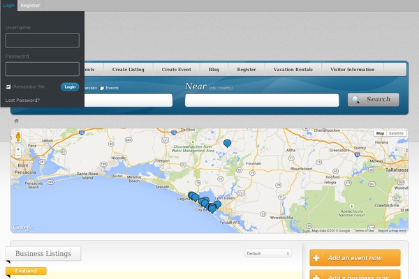 Vantage theme site design template sample