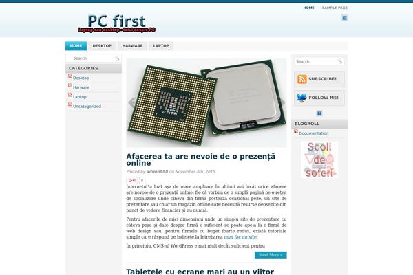 Blue News theme site design template sample