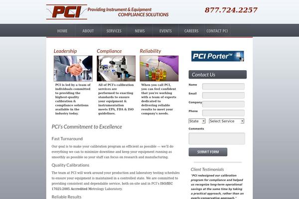Pci theme site design template sample