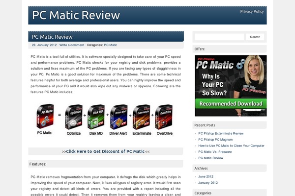 picoclean theme site design template sample