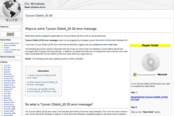 WikiWP theme site design template sample