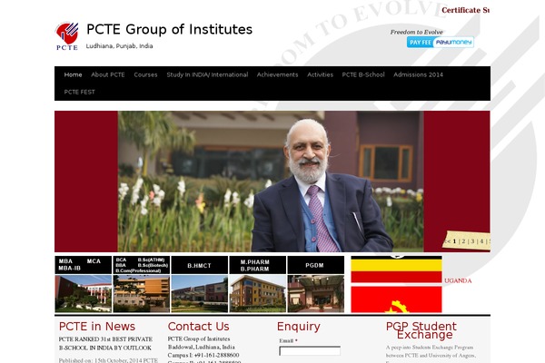 pcte.edu.in site used Bosa-finance