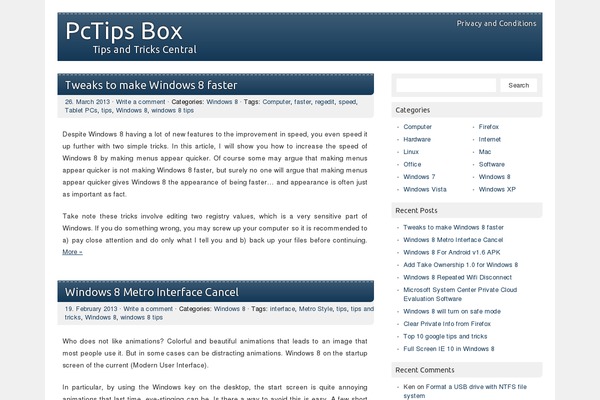 PRESSO theme site design template sample