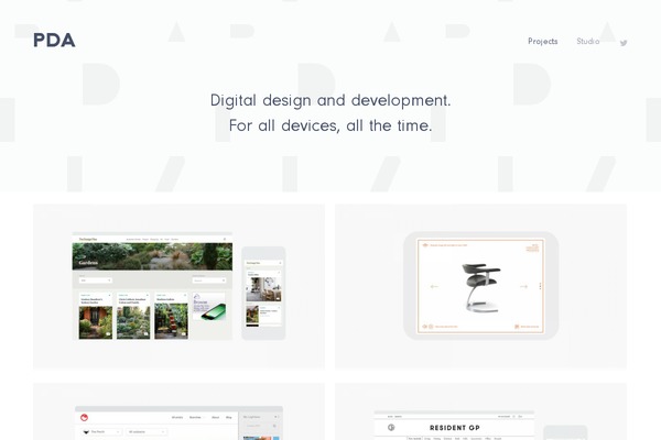 Pda theme site design template sample
