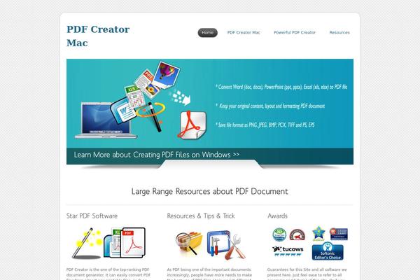 pdfcreatormac.org site used Dzonia Lite