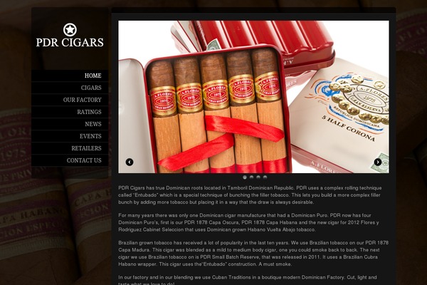 pdrcigars.com site used Niarra-dark