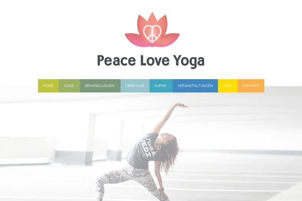 peace-love-yoga.de site used Colored Theme