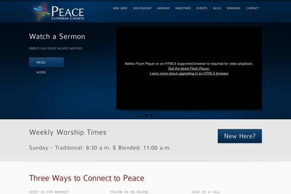 Resurrect theme site design template sample