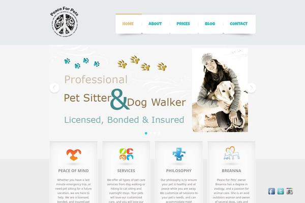peaceforpets.biz site used Theme1619
