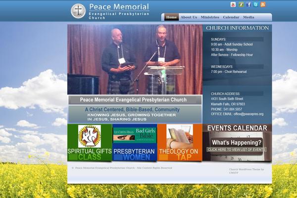 peacepres.org site used Church-wp72-theme
