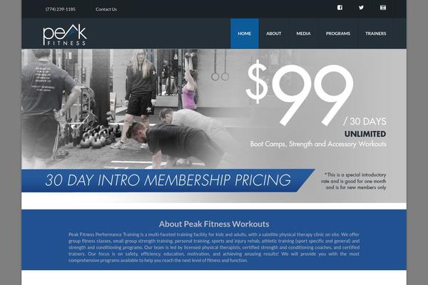 Gym theme site design template sample