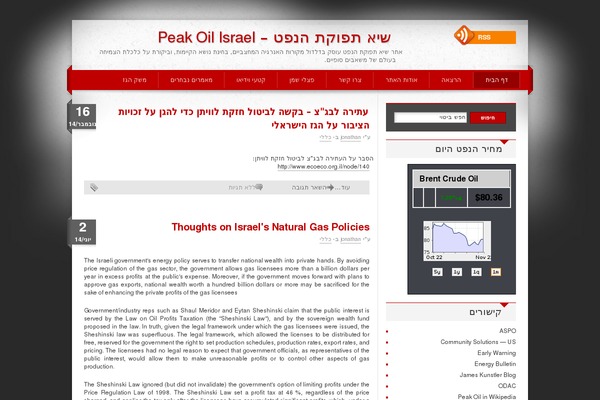 peakoil.org.il site used Idream-he