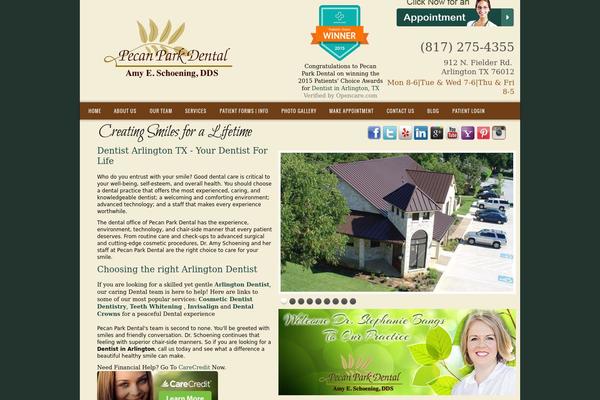pecanparkdental.com site used Wpdentist