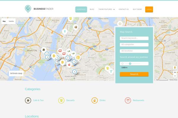 Business Finder theme site design template sample