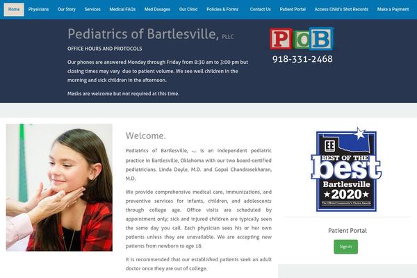 pediatricsofbartlesville.com site used Hotcoffeydesign