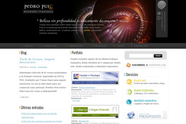 pedropuig.com site used Pedropuig_v02