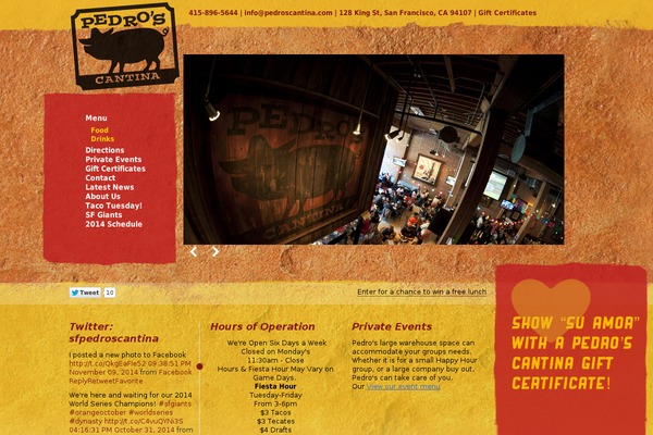 Site using Easy-restaurant-menu-manager plugin