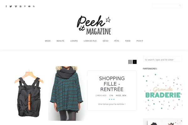 Tempest theme site design template sample
