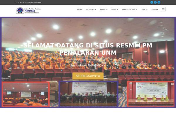 One Page theme site design template sample