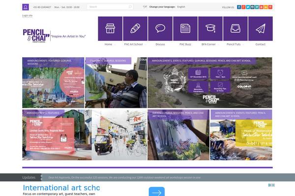 Site using Crumina-page-slider plugin