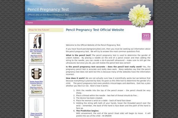 pencilpregnancytest.com site used Femme Flora