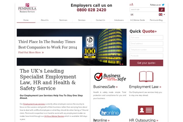 peninsula theme websites examples