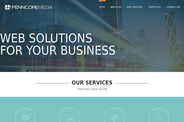 penncoremedia.com site used Flatsum_wp