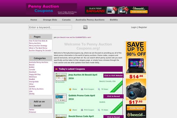 Couponpress theme site design template sample