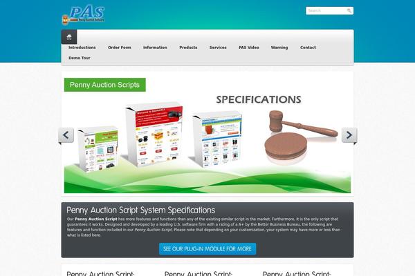 Paradise theme site design template sample