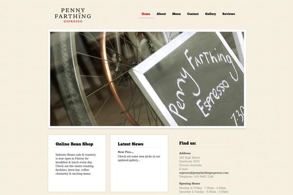 Cafe theme site design template sample