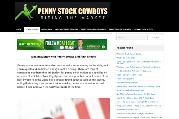 pennystockcowboys.com site used Tradingtheme