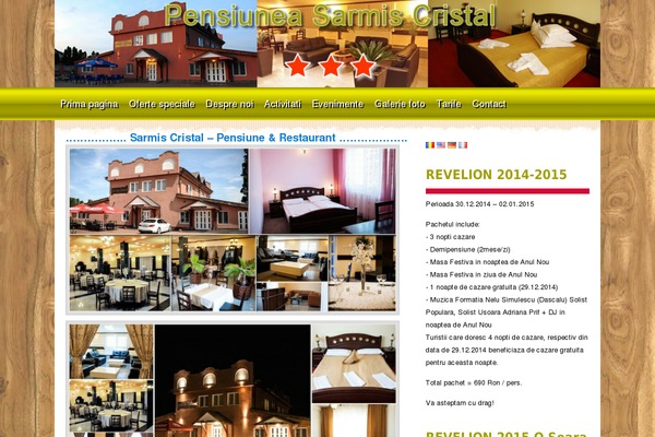 pensiuneasarmiscristal.ro site used Hotel-wp-child